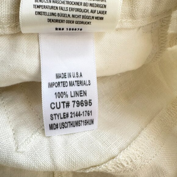 Citizens of Humanity Brynn Drawstring Linen Trousers Vanilla Cream 26 - Picture 11 of 13